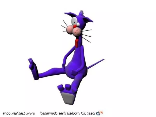 Decoration Figurine Cat On Round Stand 3d model