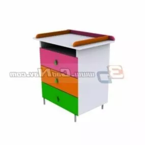 Furniture Children Learning Desk 3d model