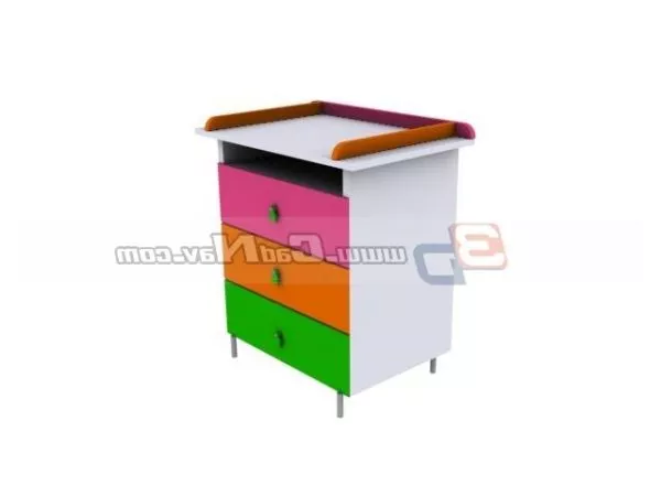 Furniture Children Learning Desk 3d model Furniture Children Learning Desk 3d model