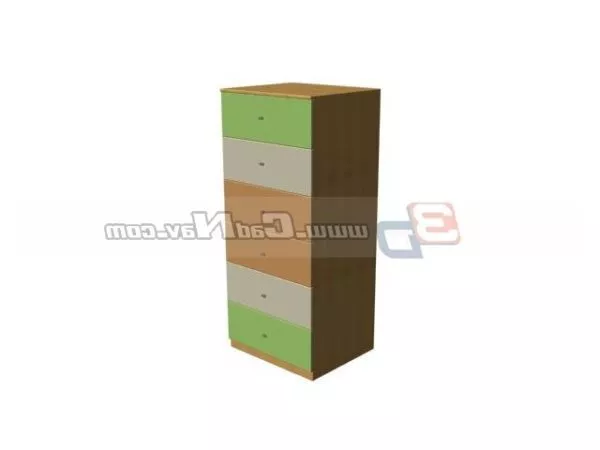 Kid Room Drawer Cabinet 3d model Kid Room Drawer Cabinet 3d model