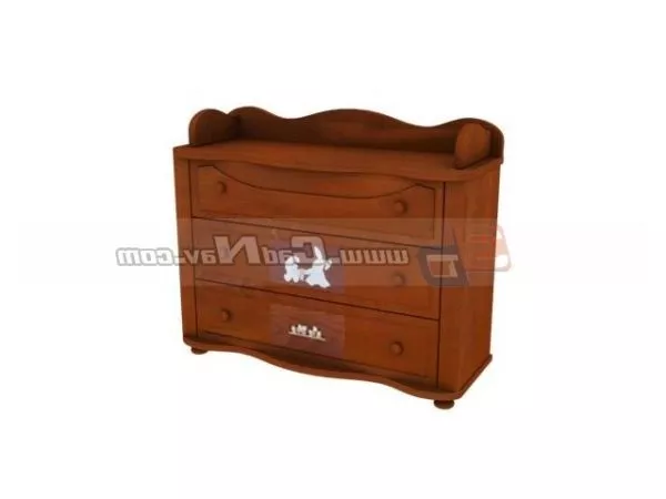 Children Wooden Storage Cabinet 3d model Children Wooden Storage Cabinet 3d model