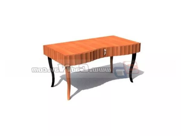 Boutique Bedside Table Carved Style 3d model