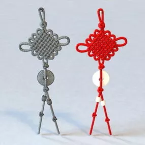 Chinese Knot Tassels Jewelry 3d model