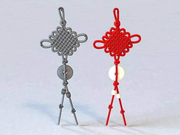 Chinese Knot Tassels Jewelry 3d model Chinese Knot Tassels Jewelry 3d model
