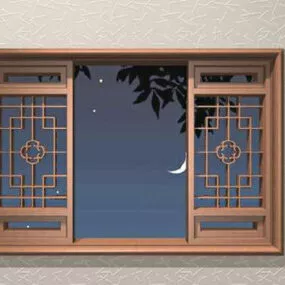 Chinese Vintage Window Lattice 3d model