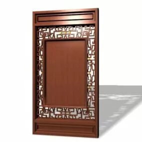 Chinese Wood Carved Lattice Panels 3d model