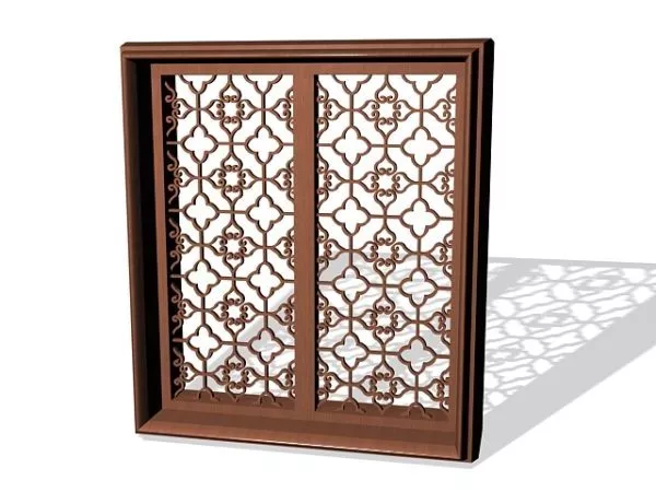 Old Style Chinese Carving Window 3d model Old Style Chinese Carving Window 3d model