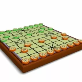 Chinese Chess Set 3d model