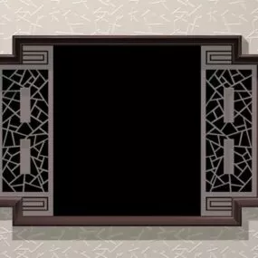 Asian Garden Window Latice Style 3d model