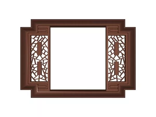 Chinese Garden Vintage Lattice Window 3d model Chinese Garden Vintage Lattice Window 3d model