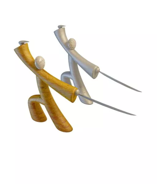 Kung-fu Figurines 3d model Kung-fu Figurines 3d model