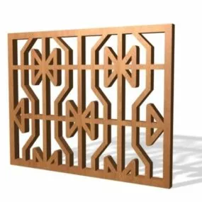 Antique Chinese Lattice Panel 3d model