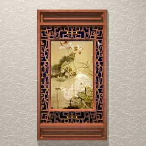 Chinese Style Lattice Window 3d model