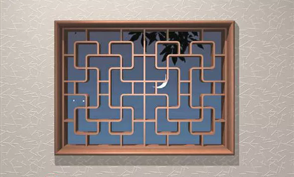 Vintage Chinese Latticed Window 3d model Vintage Chinese Latticed Window 3d model