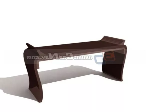 Chinese Wooden Lute Table 3d model Chinese Wooden Lute Table 3d model
