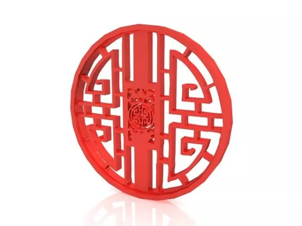 Chinese Traditional Round Window 3d model Chinese Traditional Round Window 3d model