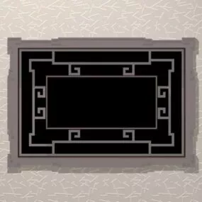 Chinese Old Screen Window 3d model