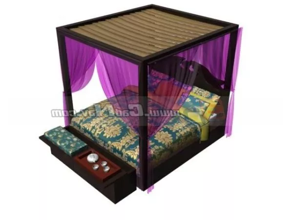 Column With Mesh Roof Structure 3d model