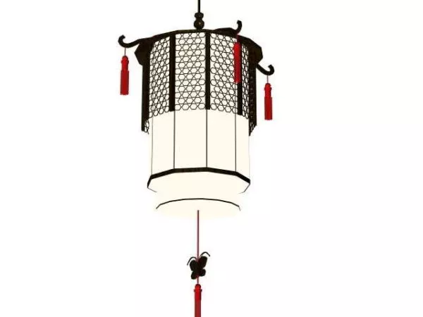 Chinese Antique Lantern Column 3d model