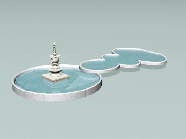 Water Fountain Particle 3d model