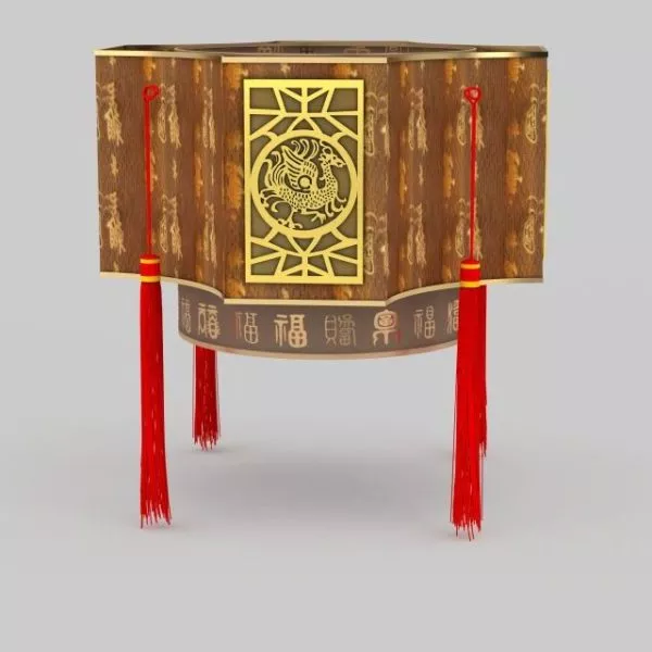 Chinese Antique Lantern Column 3d model
