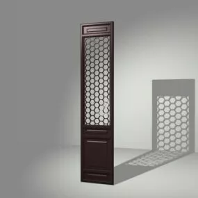 Chinese Style Room Partition Panel 3d model