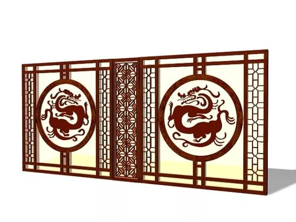 Wood Panel Frame With Steel Texture 3d model