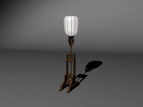 Chinese Wood Floor Lamp 3d model Chinese Wood Floor Lamp 3d model