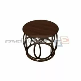 Chinese Style Wooden Stool Furniture 3d model