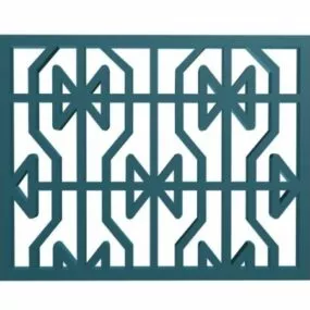 Vintage Window Lattice Design 3d model