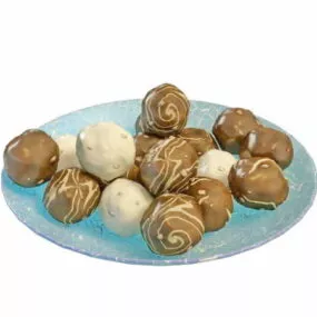 Chocolate Ball Platter Food 3d model