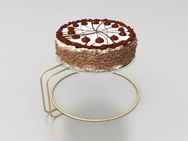 Cupcakes On Table 3d model