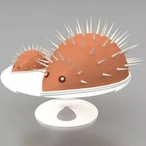 Food Chocolate Hedgehog Dessert 3d model