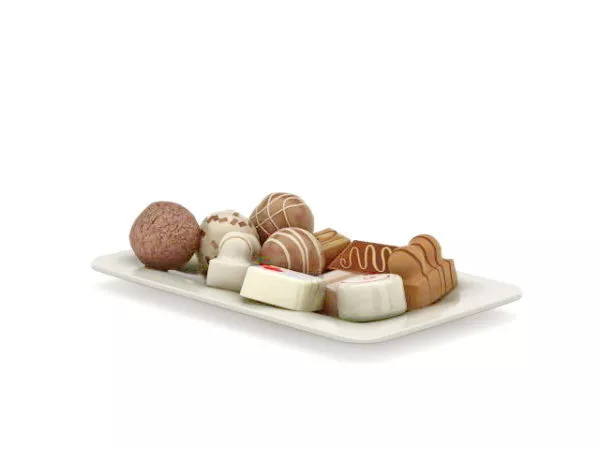 Chocolate Dessert Platters 3d model Chocolate Dessert Platters 3d model