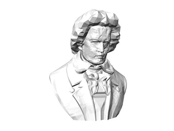 Chopin Bust Stone Statue 3d model Chopin Bust Stone Statue 3d model