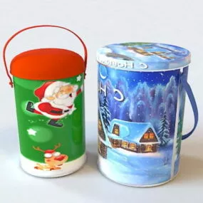 Food Christmas Gift Cookie Jar 3d model