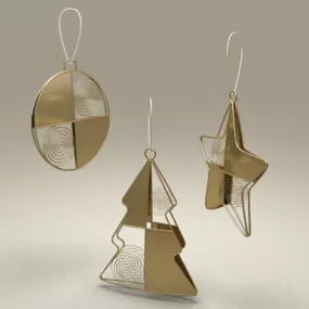 Christmas Star Shapes Ornament 3d model