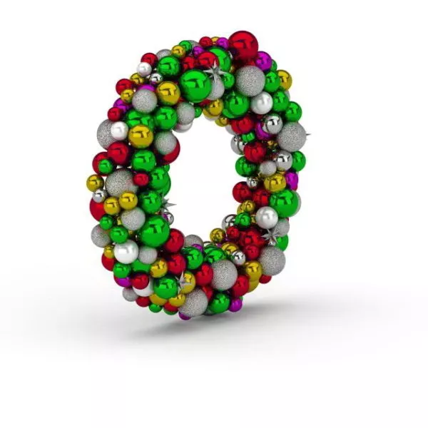 Christmas Ball Wreath Decor 3d model Christmas Ball Wreath Decor 3d model