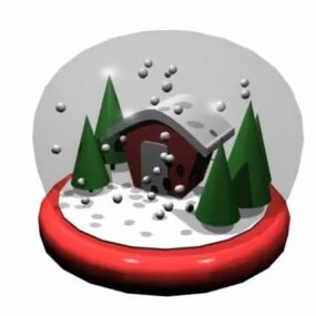 Christmas Crystal Ball Decoration 3d model
