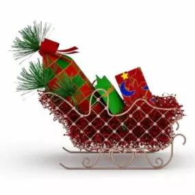 Christmas Sleigh Gifts Decoration 3d model