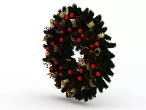 Christmas Tree With Tinsel 3d model