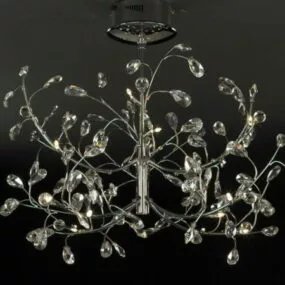 Luxury Crystal Chandelier Chrome Arm Style 3d model