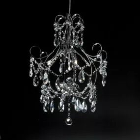 Hotel Chrome Crystal Chandelier 3d model