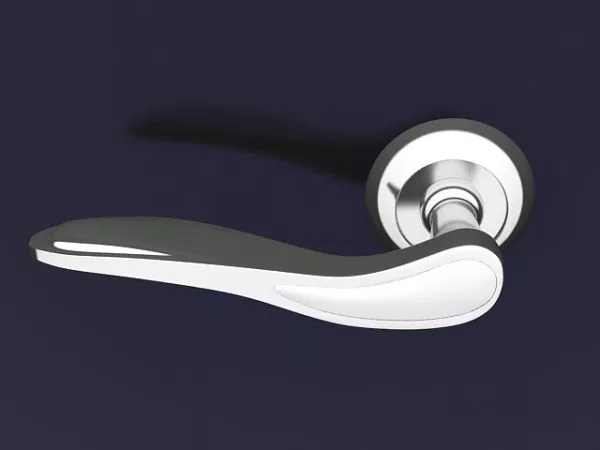 Silver Handle With Decorative 3d model