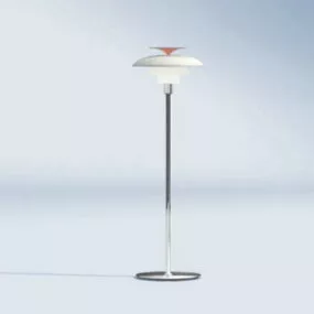 Furniture Chrome Floor Light 3d model