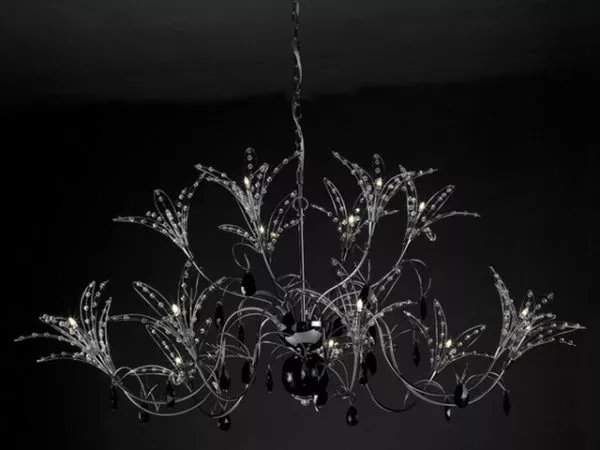Flower Chandelier Chrome Material 3d model Flower Chandelier Chrome Material 3d model