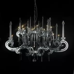 Living Room Chrome Hanging Chandelier 3d model