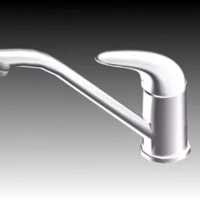 Kitchen Chrome Faucet 3d model