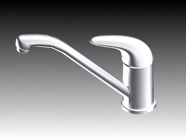Old Brass Faucet 3d model