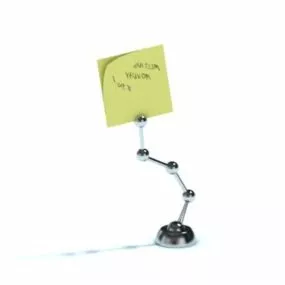 Office Metal Memo Clip 3d model